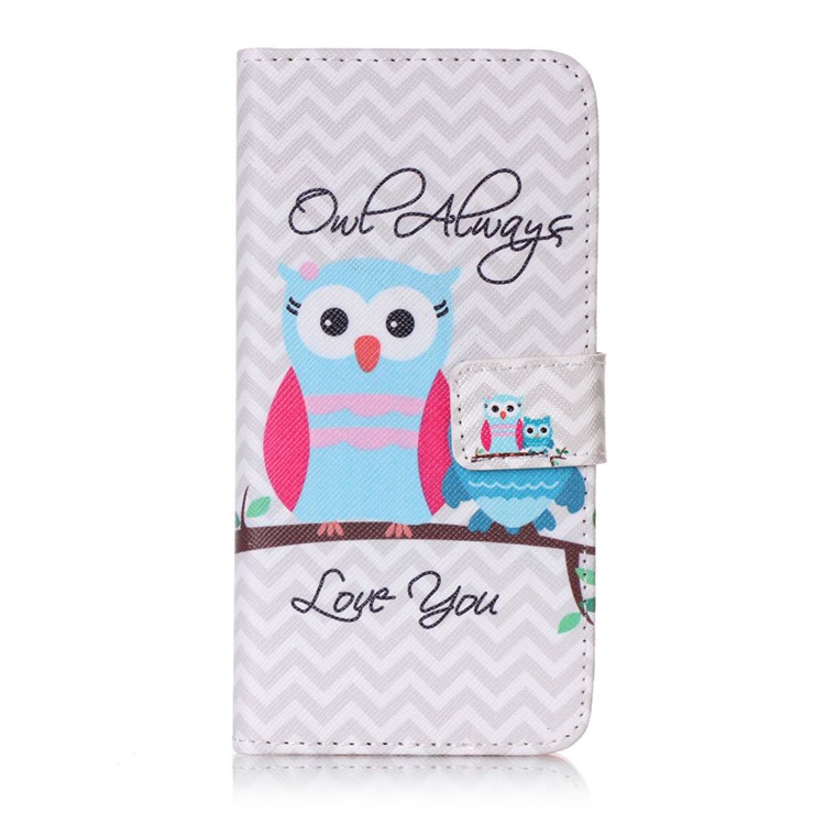 Patterned Wallet Leather Phone Case for Sony Xperia XA/XA Dual - Owl Always Love You-1
