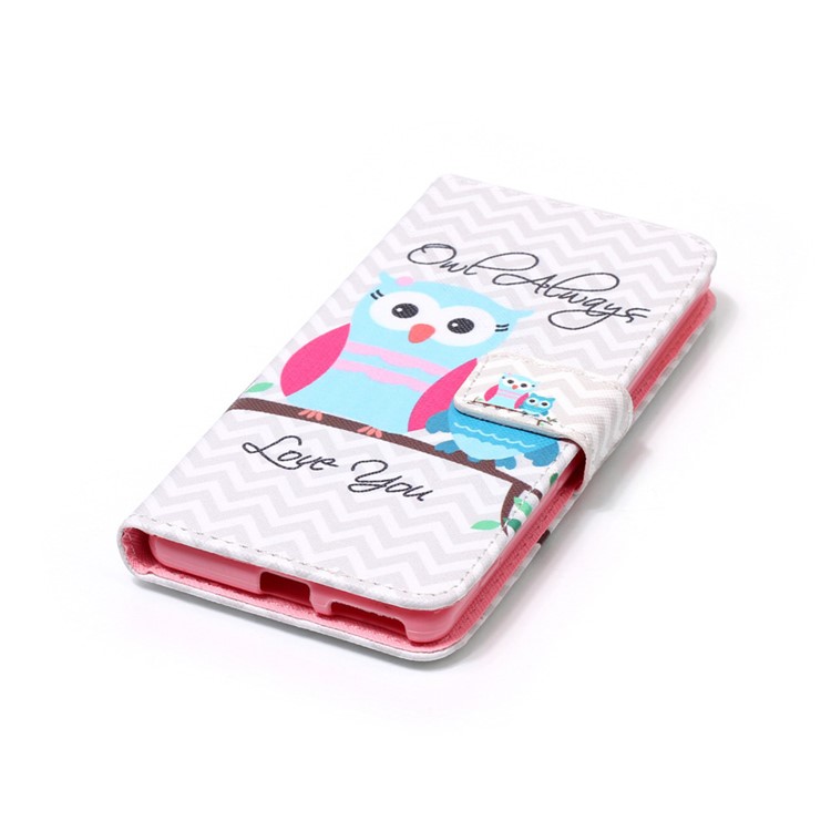 Patterned Wallet Leather Phone Case for Sony Xperia XA/XA Dual - Owl Always Love You-3