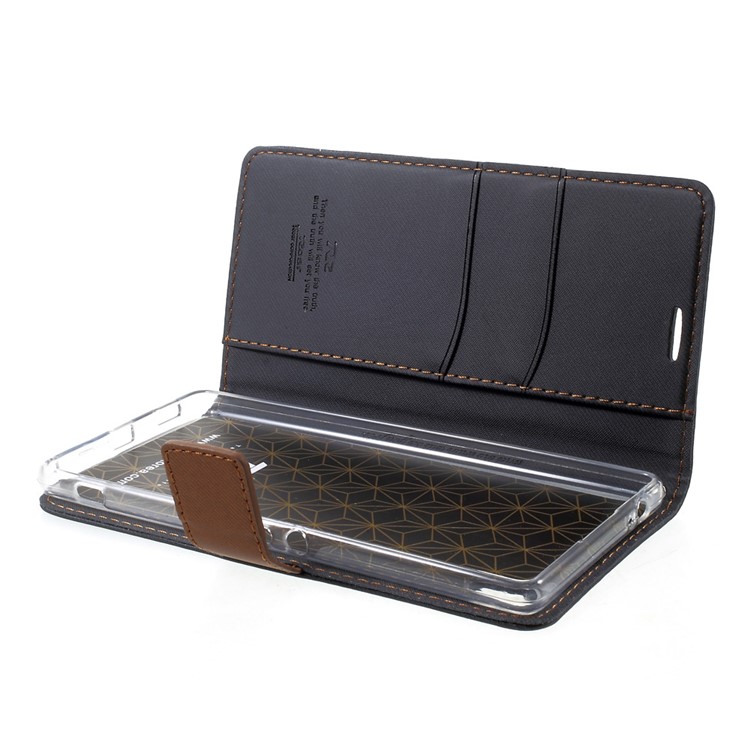 ROAR KOREA Twill Grain Leather Wallet Case for Sony Xperia XA Ultra - Black-6