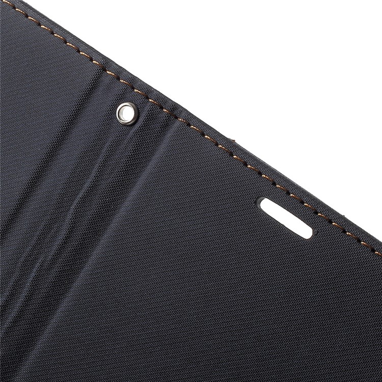 ROAR KOREA Twill Grain Leather Wallet Case for Sony Xperia XA Ultra - Black-8