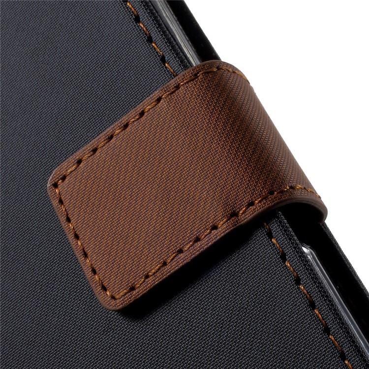 ROAR KOREA Twill Grain Leather Wallet Case for Sony Xperia XA Ultra - Black-9