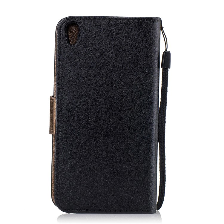 Silk Texture Two-color Wallet Leather Stand Case for Sony Xperia XA / XA Dual - Black-2