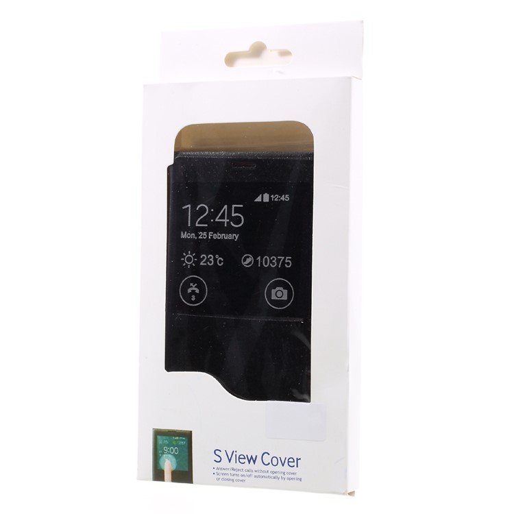View Window Leather Mobile Phone Shell for Sony Xperia X Compact - Black-9