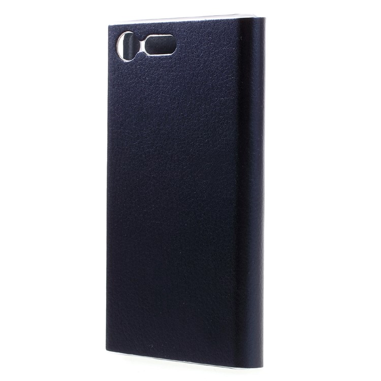 Housse mobile en cuir pour fenêtre View pour Sony Xperia X Compact - bleu foncé, bleu marine-3