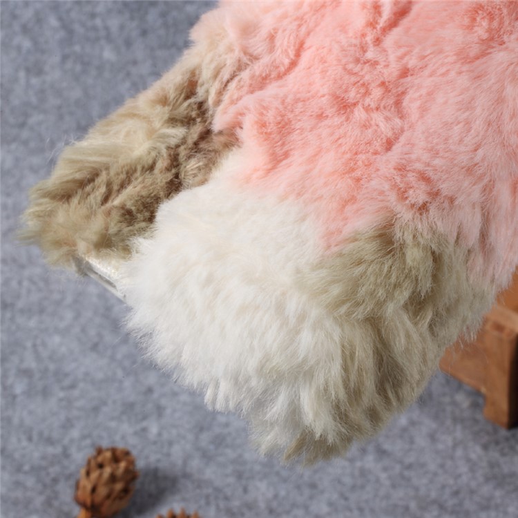 Diamond Furry Mobile Phone Case for Sony Xperia XA / XA Dual (TPU) - Brown / Pink / White-4