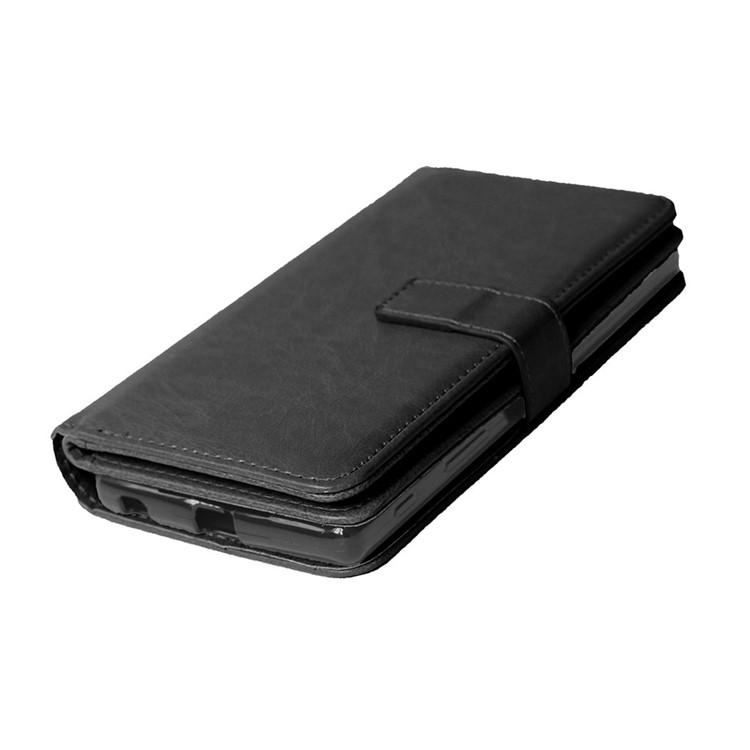 9 Card Slots Wallet Crazy Horse Leather Case for Sony Xperia Z5 Premium / Premium dual - Black-3