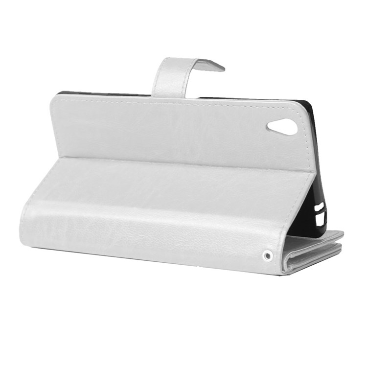 9 Card Slots Crazy Horse Leather Wallet Case for Sony Xperia Z5 Premium / Premium dual - White-6