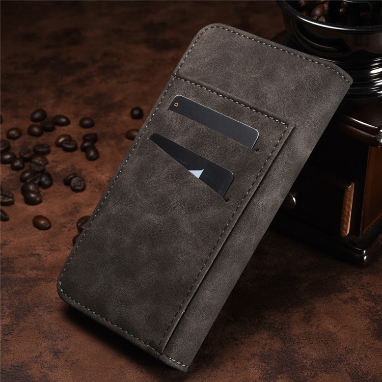 For Sony Xperia XZs / XZ Detachable 2-in-1 Vintage Leather Wallet Cover + PC Phone Case - Grey-2