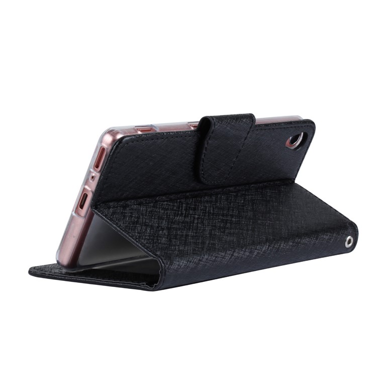 XIEKE Moon Poem Wallet Leather Stand Case for Sony Xperia XA / XA Dual - Black-7
