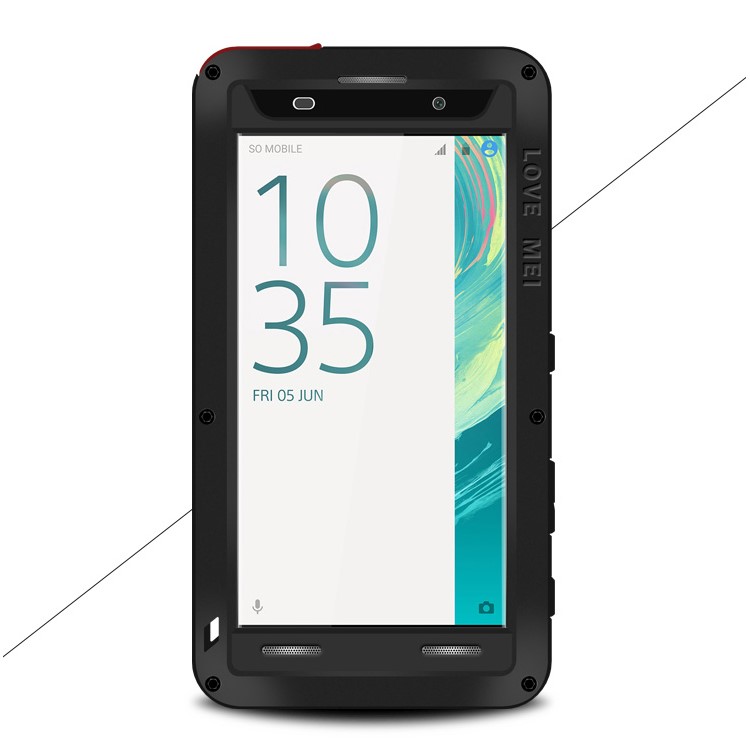 LOVE MEI Powerful Shockproof Drop-proof Dust-proof Case for Sony Xperia XA / XA dual - Black-1