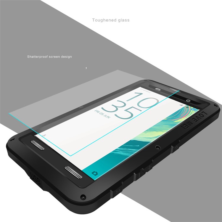 LOVE MEI Powerful Shockproof Drop-proof Dust-proof Case for Sony Xperia XA / XA dual - Black-6