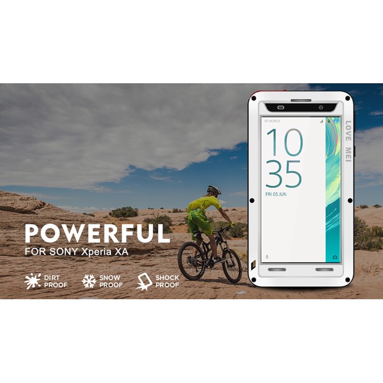 LOVE MEI Powerful Case for Sony Xperia XA / XA dual Shockproof Drop-proof Dust-proof Cover - White-2
