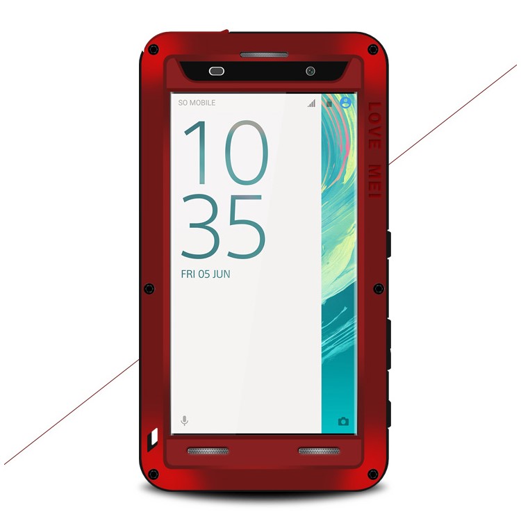 LOVE MEI Powerful Phone Cover for Sony Xperia XA / XA dual Shockproof Drop-proof Dust-proof - Red-1