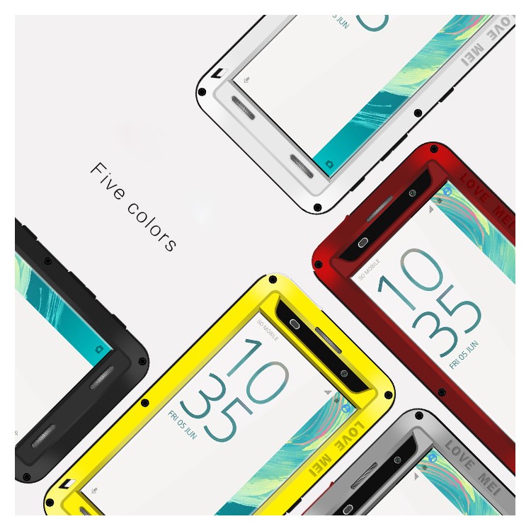 LOVE MEI Powerful Phone Cover for Sony Xperia XA / XA dual Shockproof Drop-proof Dust-proof - Red-2