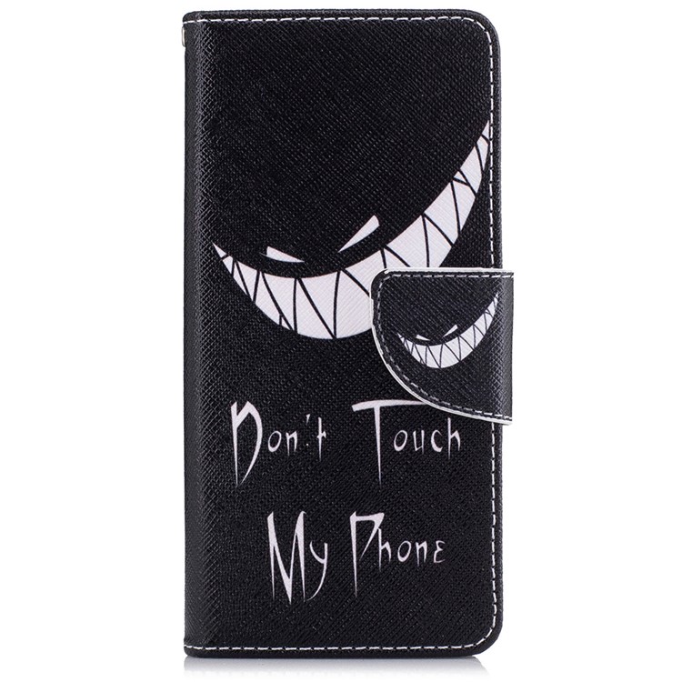 Pattern Printing Leather Wallet Case for Sony Xperia XA / XA Dual - Do not Touch My Phone-2