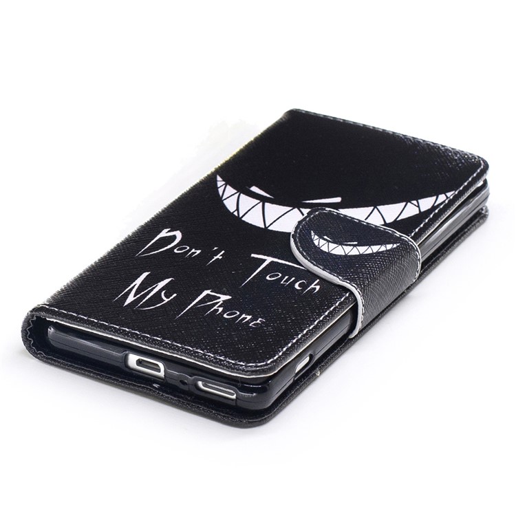 Pattern Printing Leather Wallet Case for Sony Xperia XA / XA Dual - Do not Touch My Phone-6
