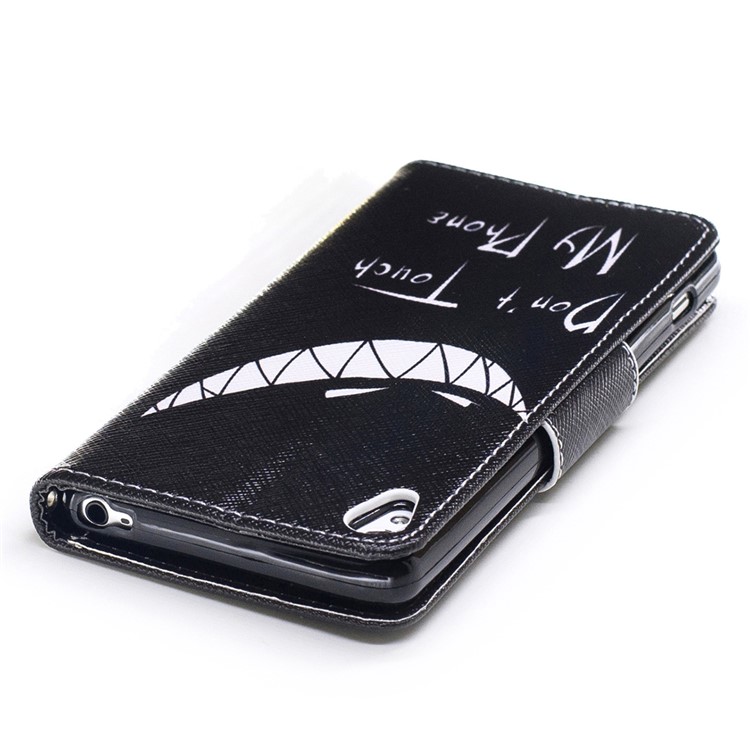 Pattern Printing Leather Wallet Case for Sony Xperia XA / XA Dual - Do not Touch My Phone-7