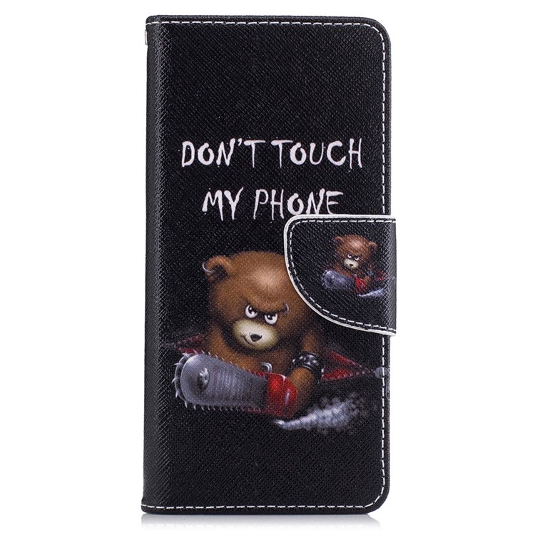 Pattern Printing Leather Card Holder Case for Sony Xperia XA / XA Dual - Brown Bear-2