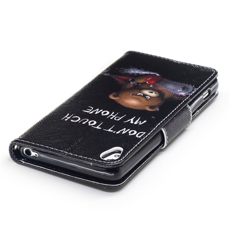 Pattern Printing Leather Card Holder Case for Sony Xperia XA / XA Dual - Brown Bear-7