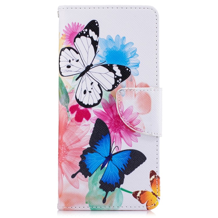 Pattern Printing Folio Leather Wallet Case for Sony Xperia XA / XA Dual - Vivid Butterflies-2