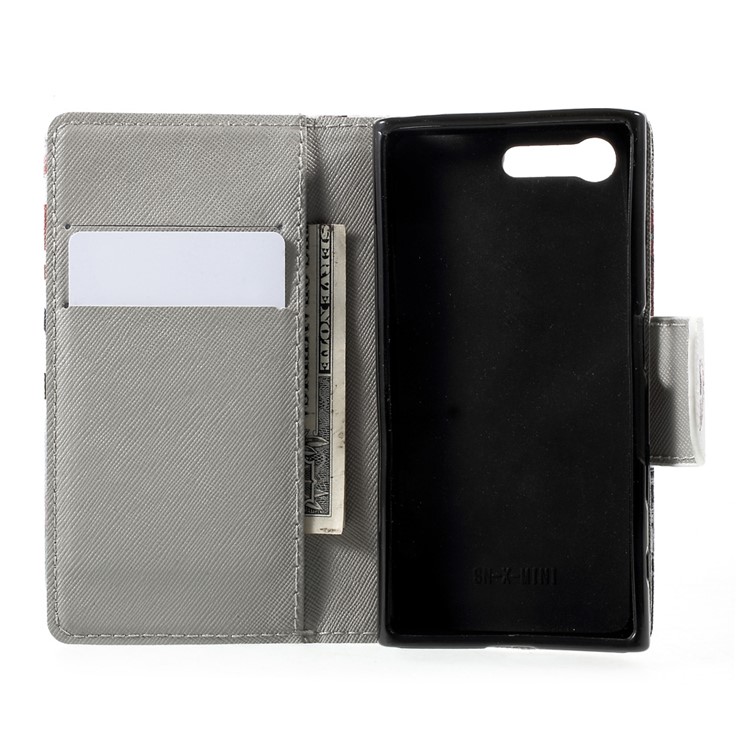Pattern Printing Leather Wallet Mobile Casing for Sony Xperia X Compact - Camouflage Pattern-6