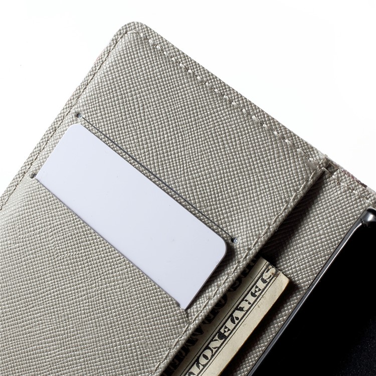 Pattern Printing Leather Wallet Mobile Casing for Sony Xperia X Compact - Camouflage Pattern-7