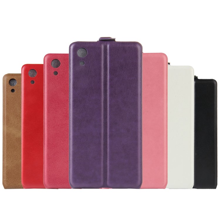 Crazy Horse Vertical Flip Funda de Cuero con Ranura para Foto Sony Xperia XA1 - Negro-9