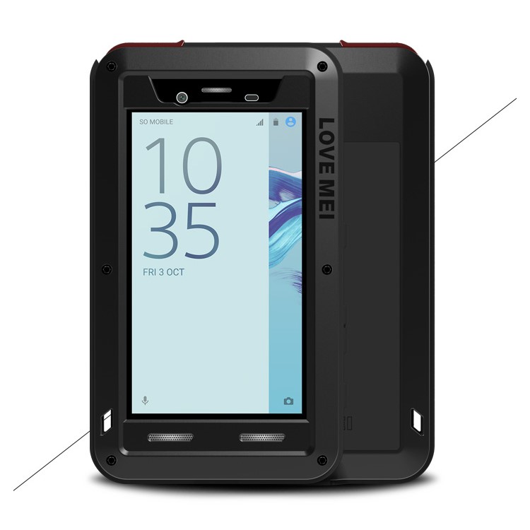 

LOVE MEI Powerful Shockproof Drop-proof Dust-proof Mobile Case for Sony Xperia X Compact - Black, Xperia X Compact