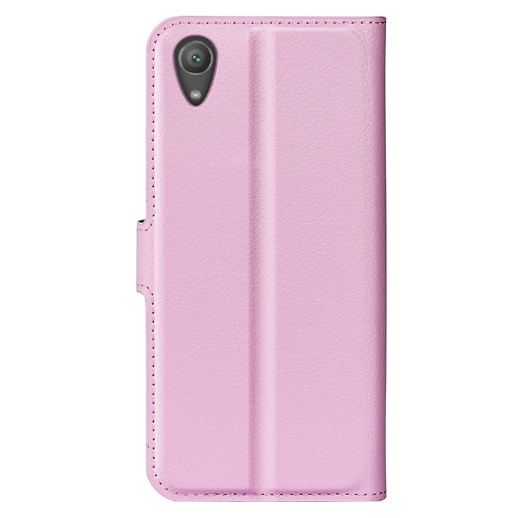 For Sony Xperia XA1 Litchi Grain PU Leather Wallet Cover Shell - Pink-6