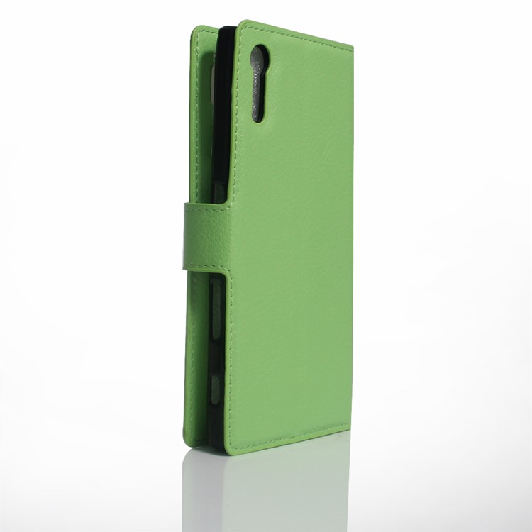 Pour Sony Xperia XZs / XZ Litchi Grain Housse en cuir Housse pour portefeuille - Vert-4