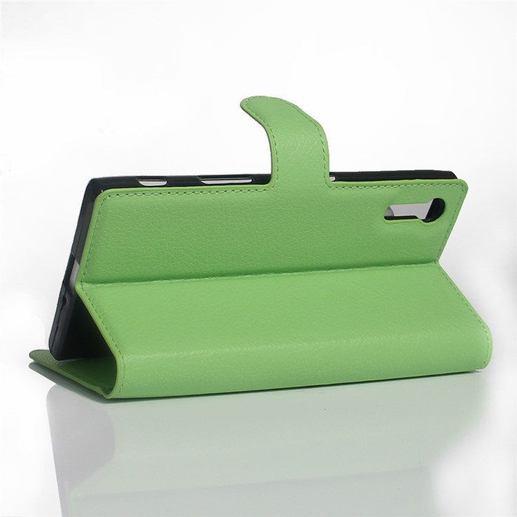 Pour Sony Xperia XZs / XZ Litchi Grain Housse en cuir Housse pour portefeuille - Vert-5