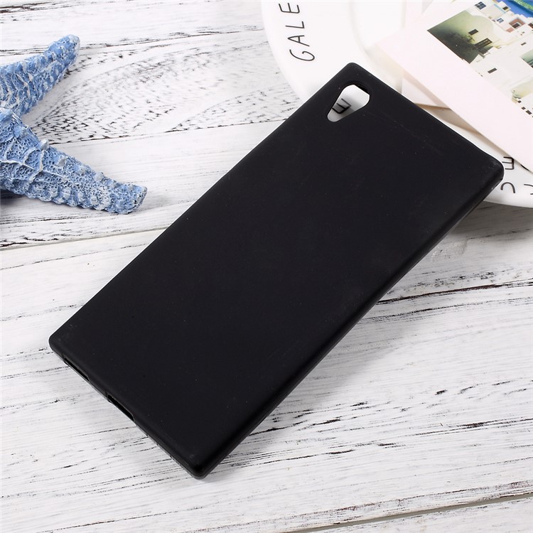 For Sony Xperia XA1 Matte Skin Soft TPU Cellphone Cover Case - Black-1