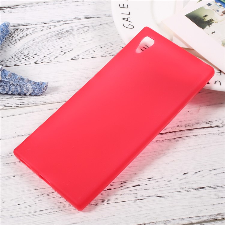 Matte Skin Soft TPU Case Accessory for Sony Xperia XA1 - Red-1