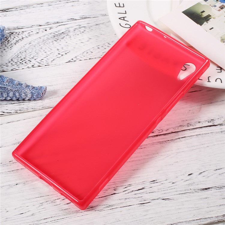 Matte Skin Soft TPU Case Accessory for Sony Xperia XA1 - Red-2