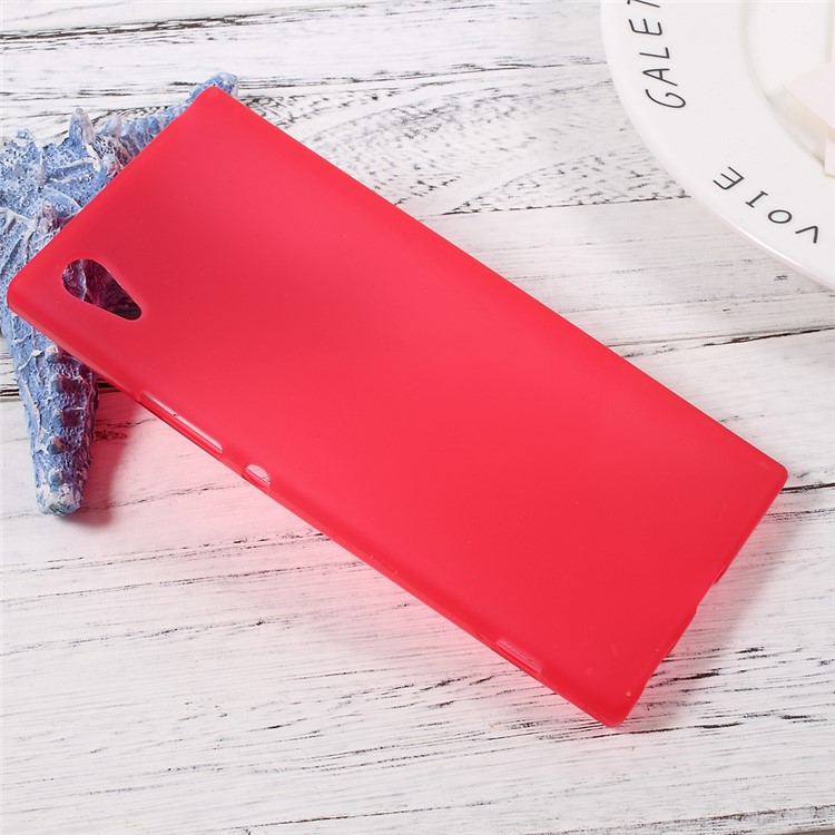 Matte Skin Soft TPU Case Accessory for Sony Xperia XA1 - Red-3