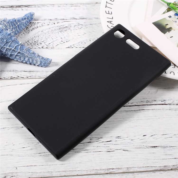 Matte Anti-fingerprint Soft TPU Case for Sony Xperia XZ Premium - Black-1