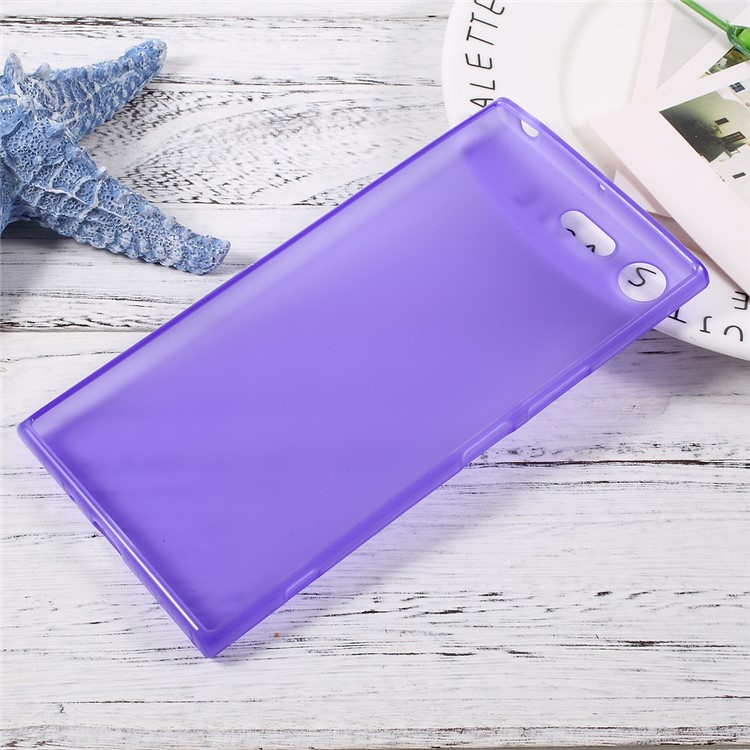 Matte Skin Soft TPU Mobile Casing for Sony Xperia XZ Premium - Purple-2