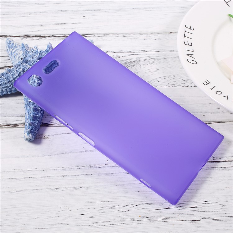Matte Skin Soft TPU Mobile Casing for Sony Xperia XZ Premium - Purple-3