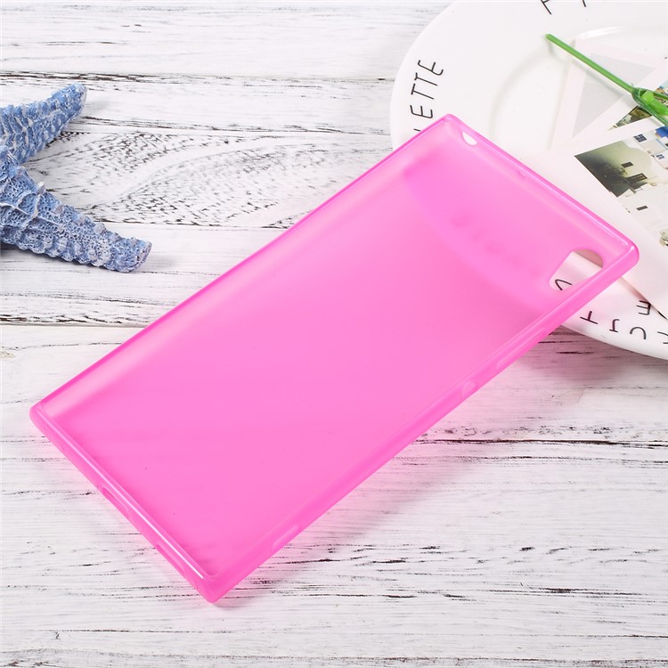 Matte Skin TPU Gel Case Accessory for Sony Xperia XA1 Ultra - Rose-2