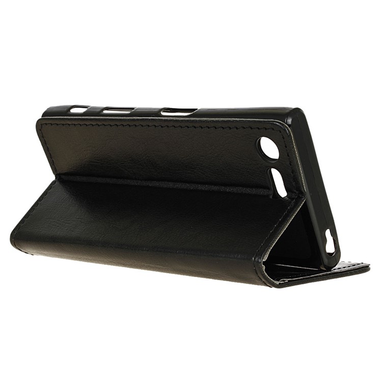 Crazy Horse Wallet Leather Stand Case for Sony Xperia XZ Premium - Black-5