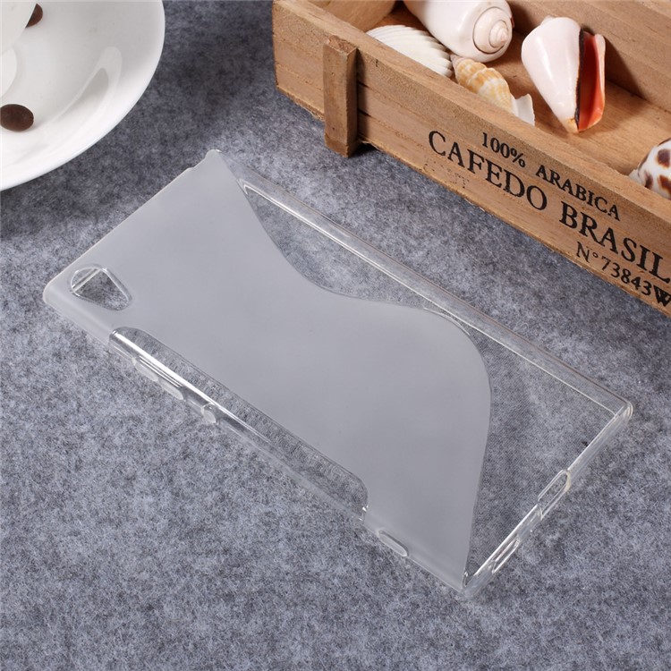 S Shape Soft TPU Protective Back Cover for Sony Xperia XA1 Ultra - Transparent-3