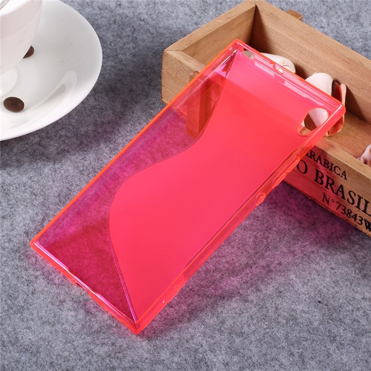 S Shape Soft TPU Protective Mobile Shell for Sony Xperia XA1 Ultra - Red-2