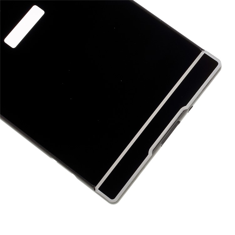 Slide-on Metal Bumper Plated PC Hard Case for Sony Xperia XZ Premium - Black-4