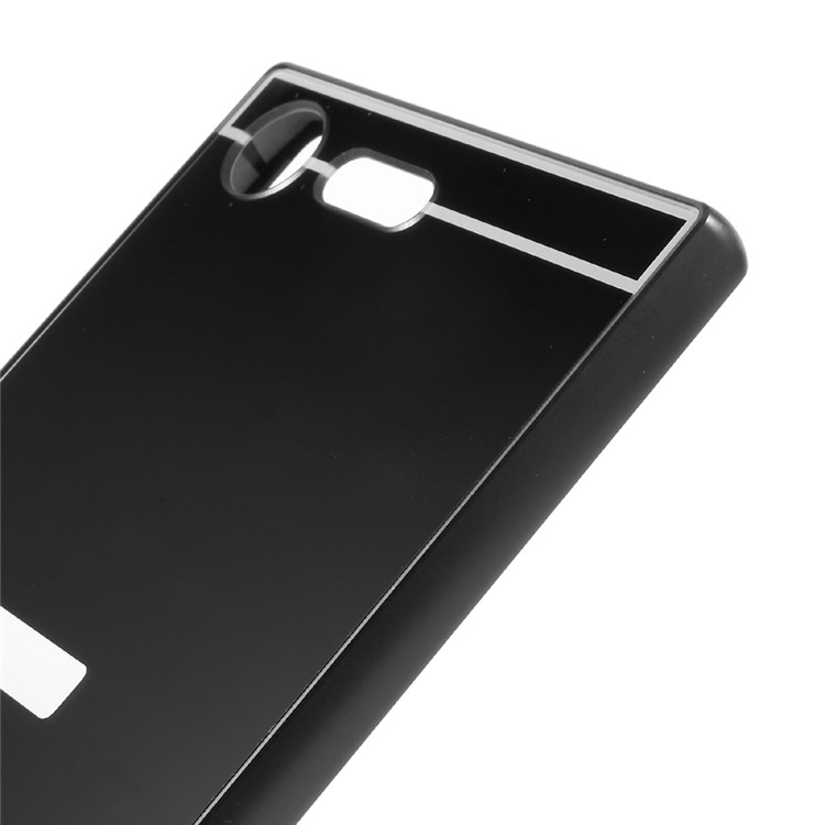 Slide-on Metal Bumper Plated PC Hard Case for Sony Xperia XZ Premium - Black-5