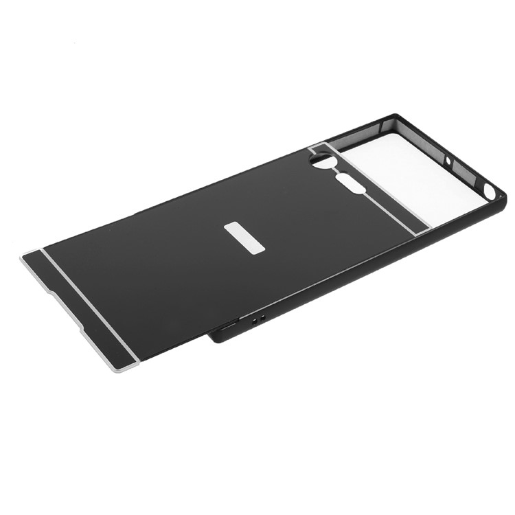 Slide-on Metal Bumper Plated PC Hard Case for Sony Xperia XZ Premium - Black-6
