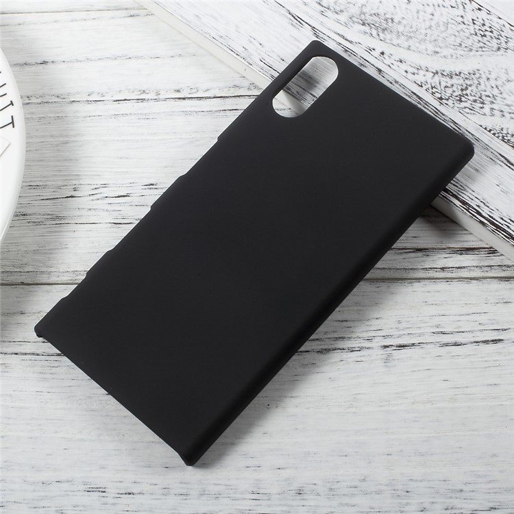 Rubberized Hard Plastic Back Case for Sony Xperia XZs / XZ - Black-1