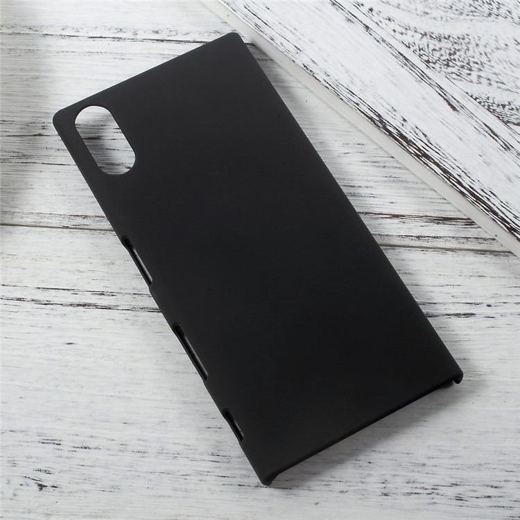 Rubberized Hard Plastic Back Case for Sony Xperia XZs / XZ - Black-2