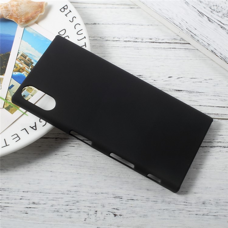 Rubberized Hard Plastic Back Case for Sony Xperia XZs / XZ - Black-3