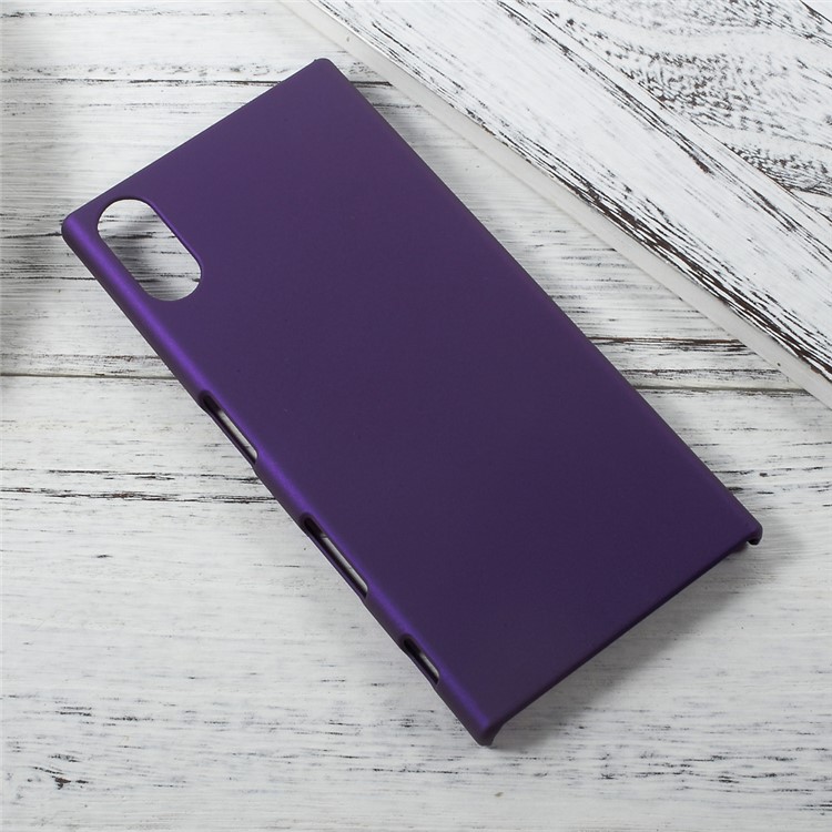 Rubberized Tough PC Case Accessory for Sony Xperia XZs / XZ - Purple-2