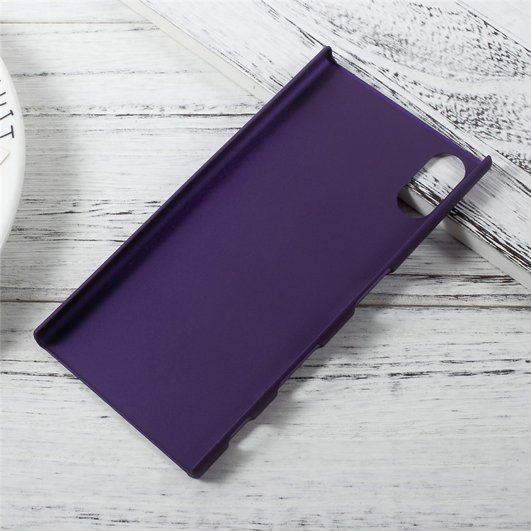Rubberized Tough PC Case Accessory for Sony Xperia XZs / XZ - Purple-4
